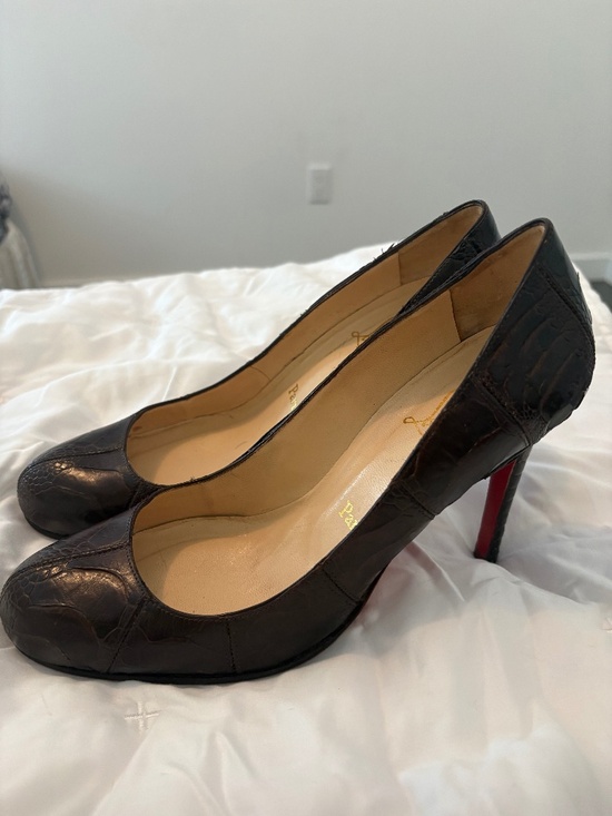 Christian Louboutin Shoes - Authentic Christian Louboutin Black snake shoes.